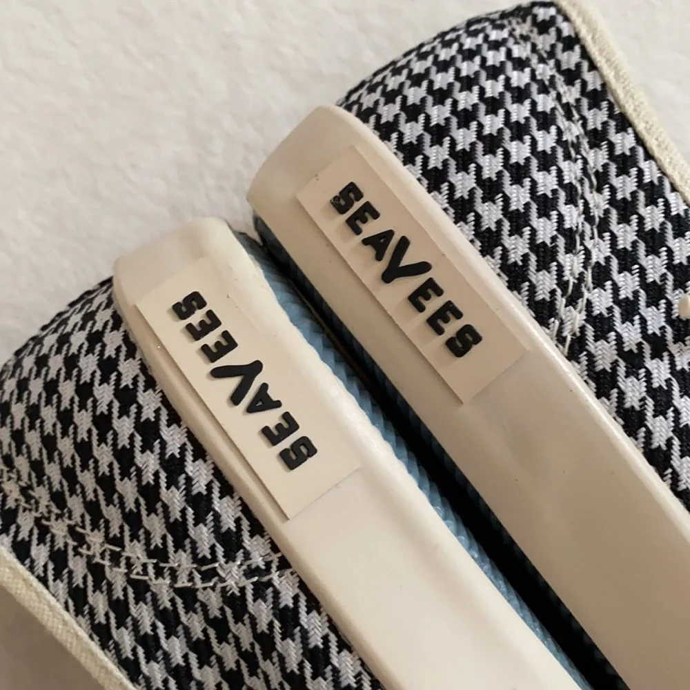 {NWOT} SeaVees for J.Crew | Monterey Houndstooth Sneaker Vegan SF 06/67 (6.5) - Picture 14 of 16